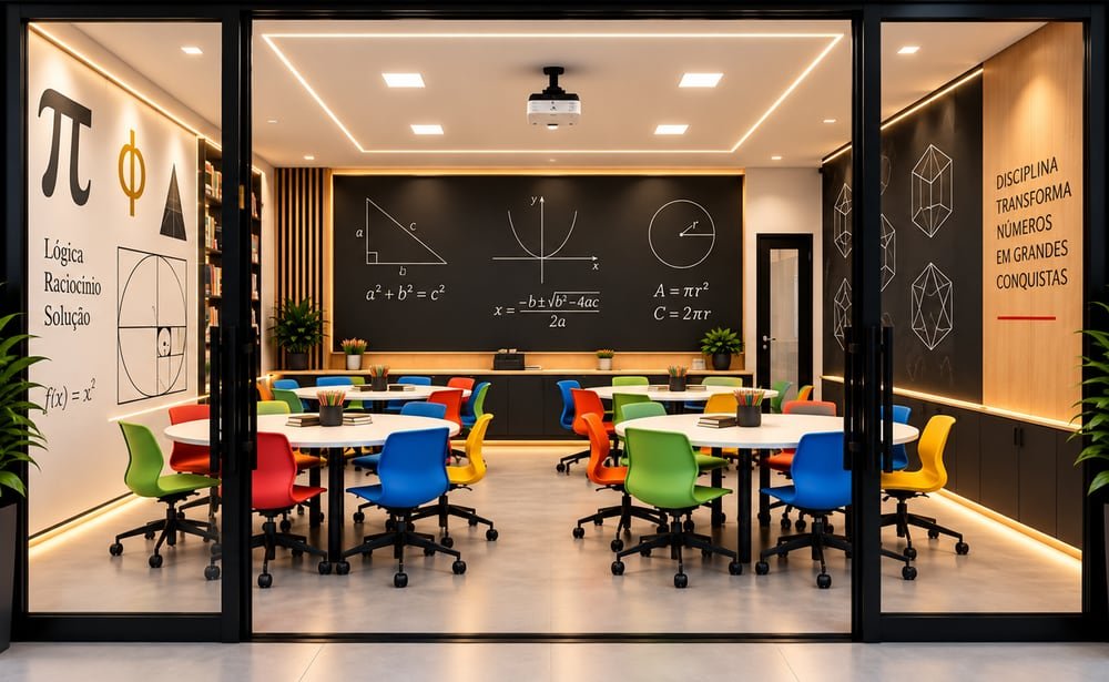 Sala de matemática da nova estrutura