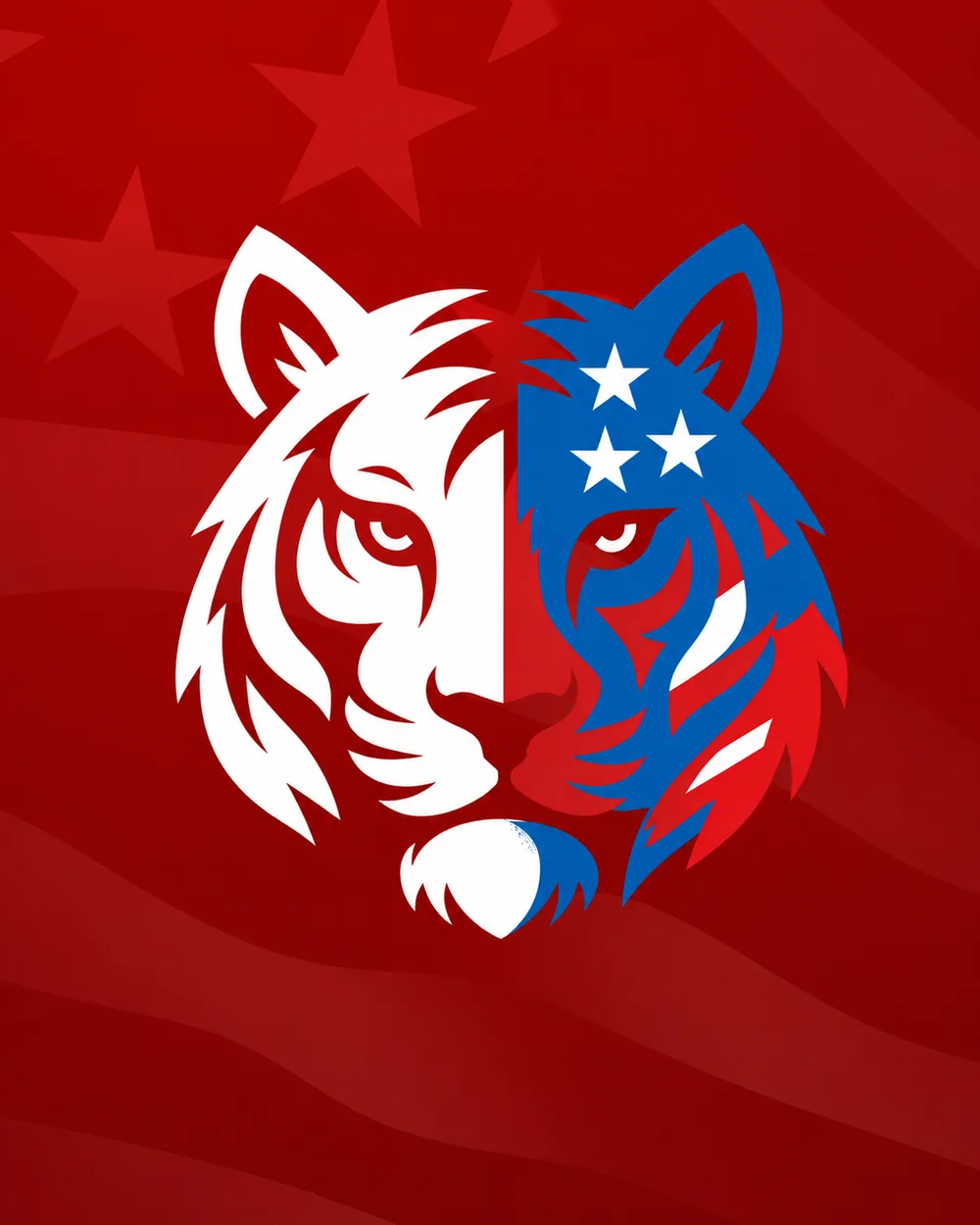 Ilustração do tigre do Colégio Madre Tereza representando o ensino bilíngue